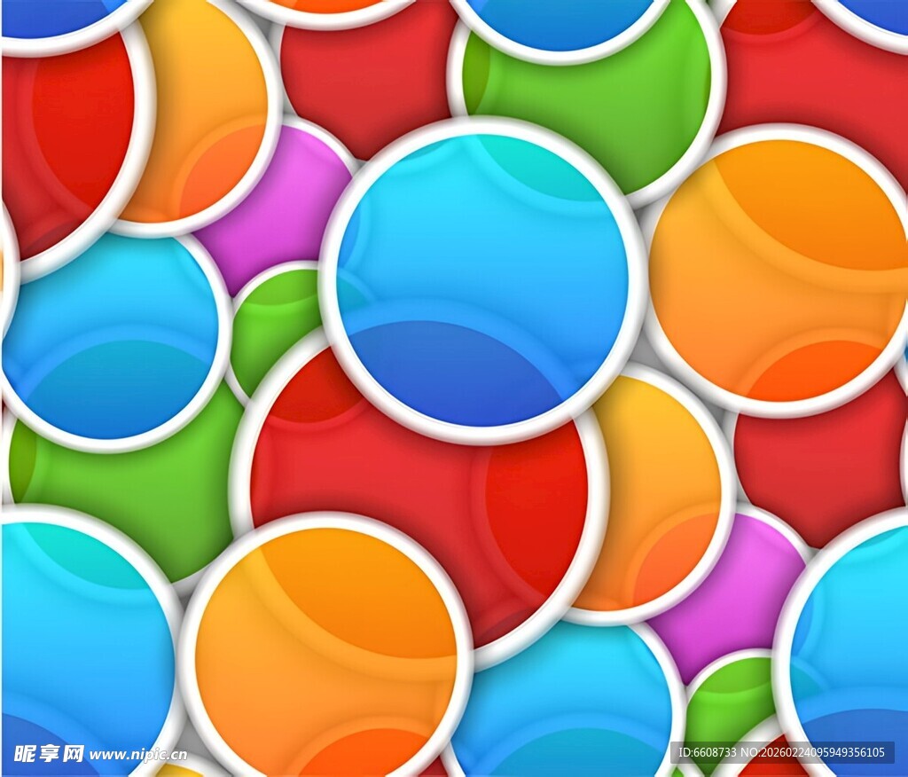 多彩圆形图案背景