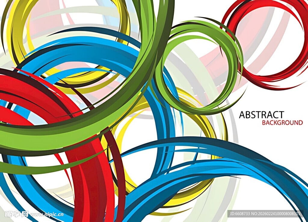多彩环形抽象背景图案