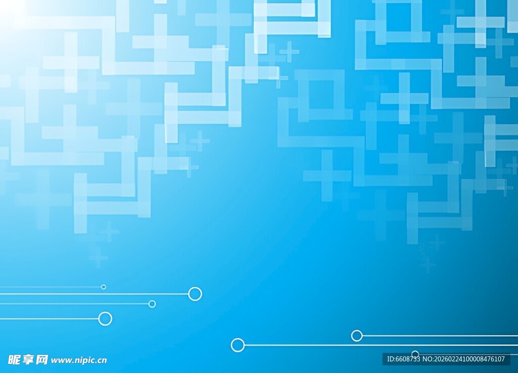 蓝色几何图案科技背景图