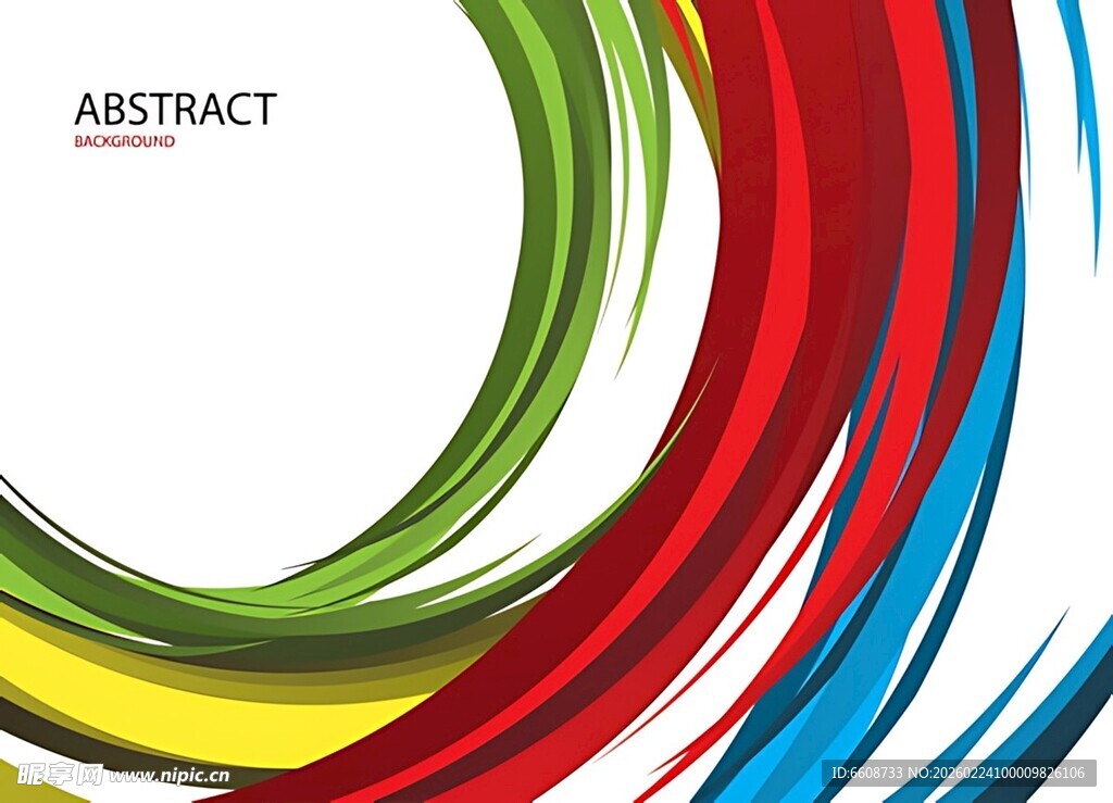 多彩动感抽象线条图案
