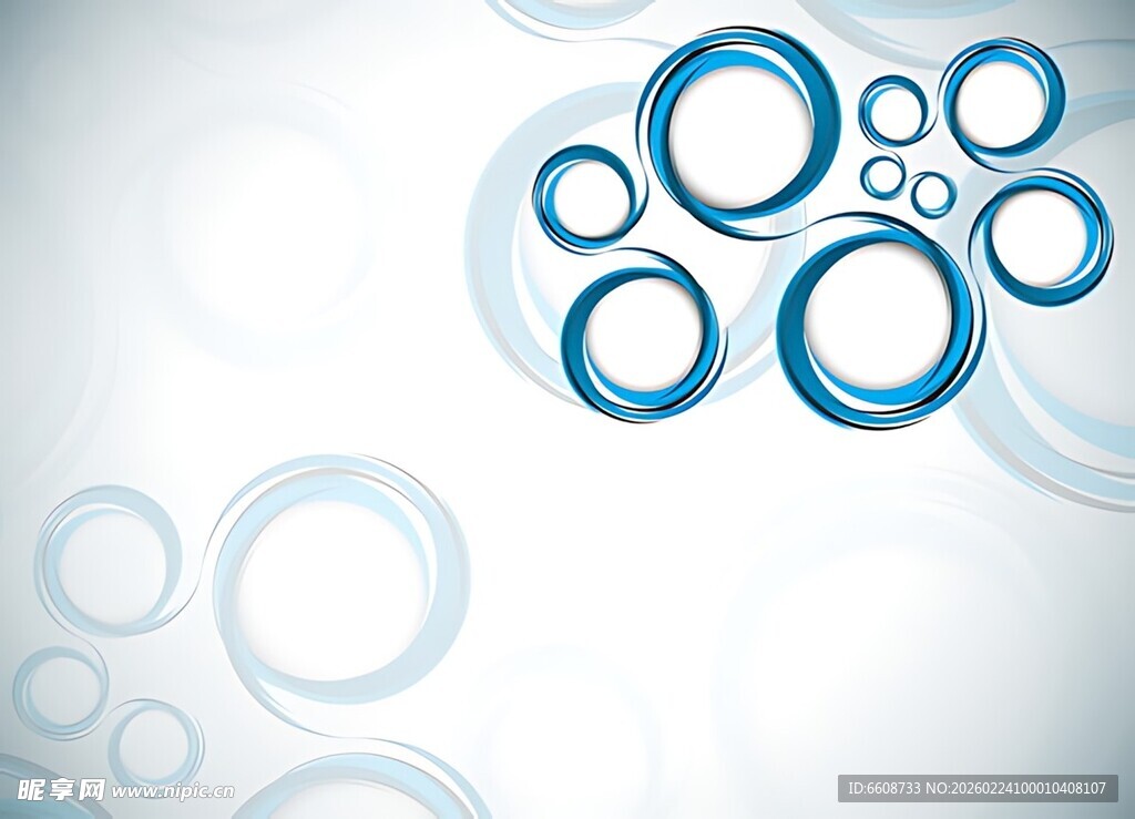 蓝色圆圈抽象背景图案