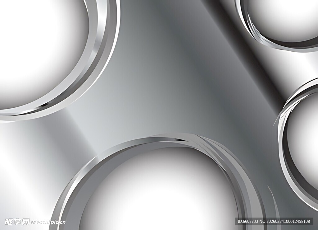 金属质感圆环抽象背景图