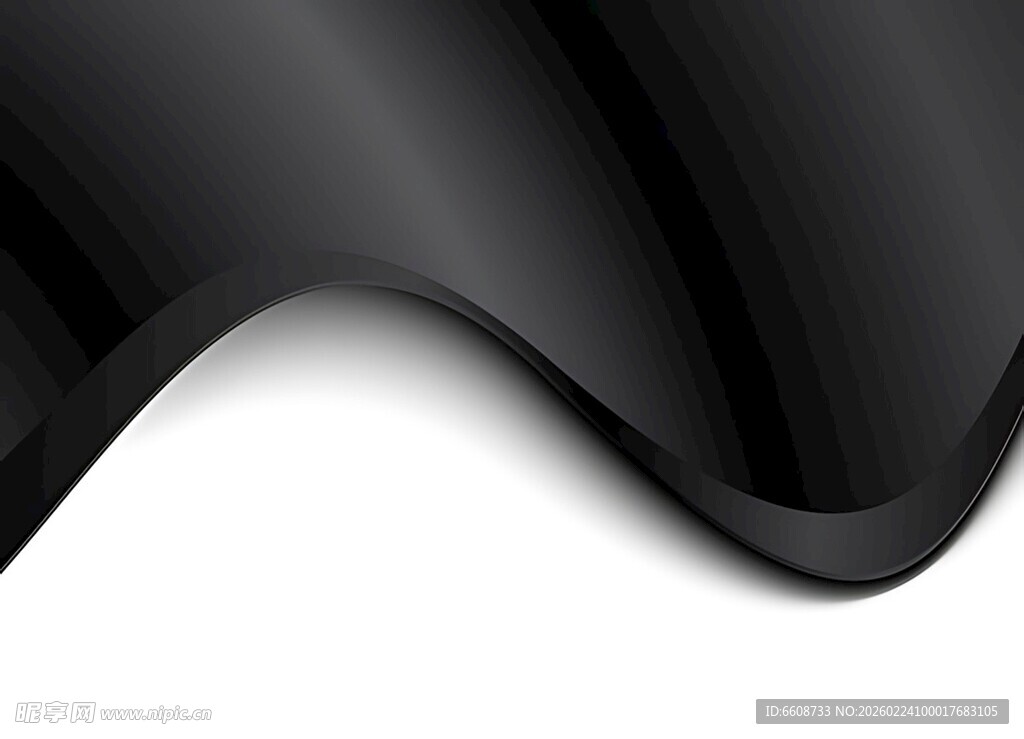 黑色波浪形质感背景图