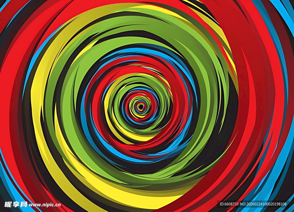 彩色螺旋抽象图案