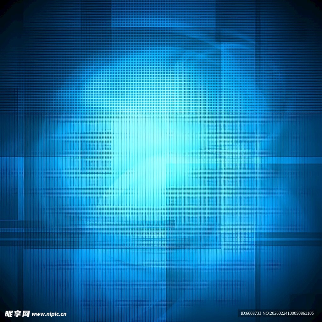 蓝色科技感方块背景图案