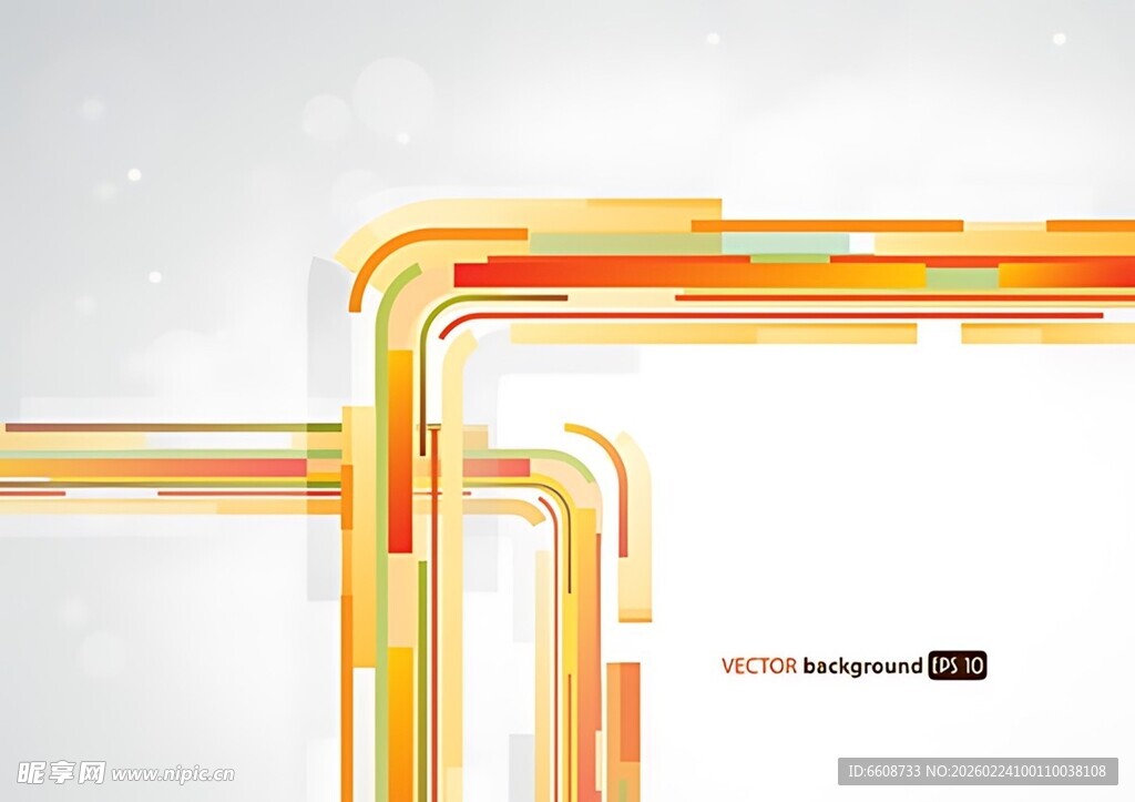 橙色线条抽象几何图形