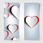 爱心图案横幅设计