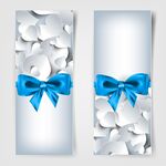 蝴蝶结花瓣装饰横幅设计