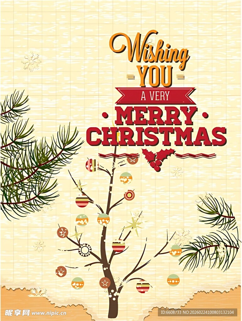 圣诞祝福贺卡设计元素