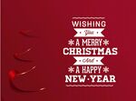 圣诞新年祝福红色饰图