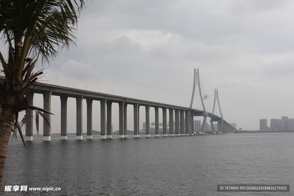 跨海大桥横跨海面风景