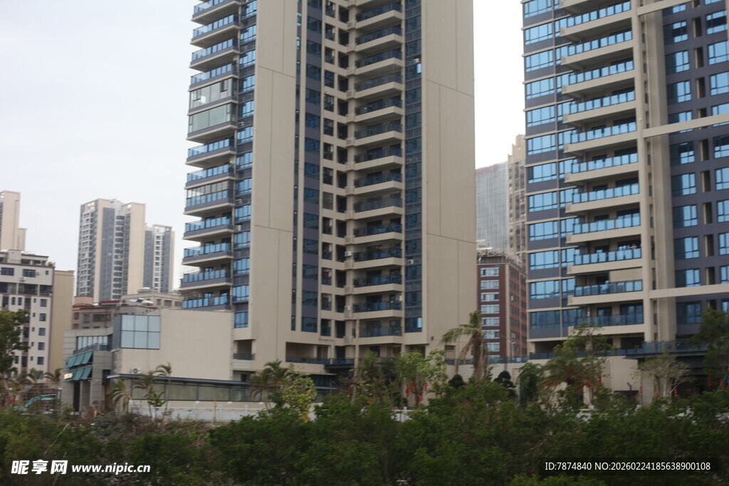 高层海景公寓外观