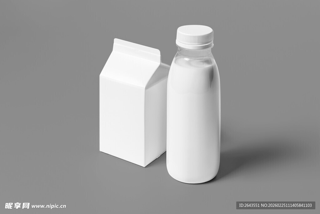 牛奶容器标贴样机效果