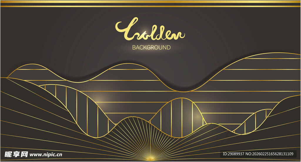 金色山峦奢华背景图