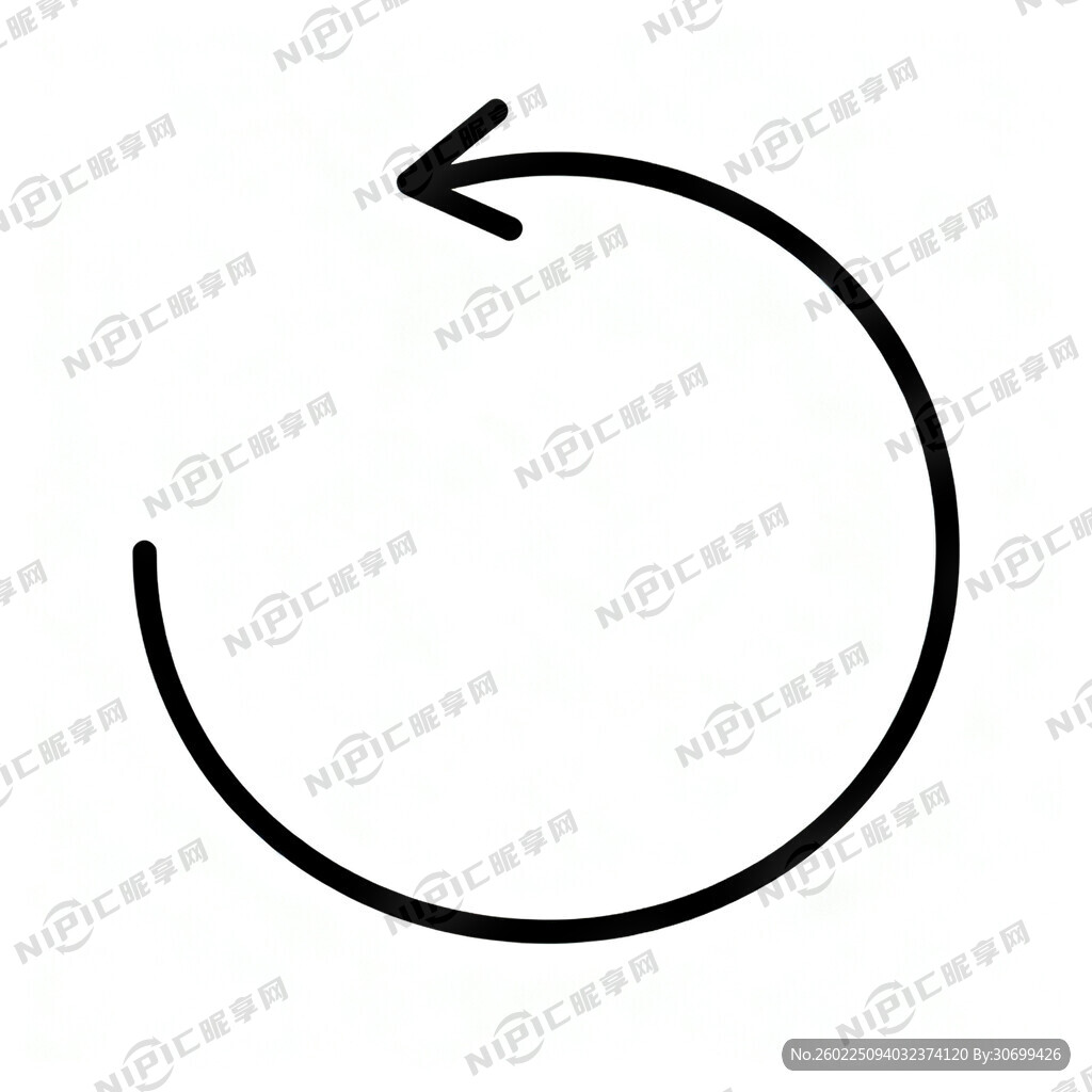 简笔画 黑色线条 只有一个箭头