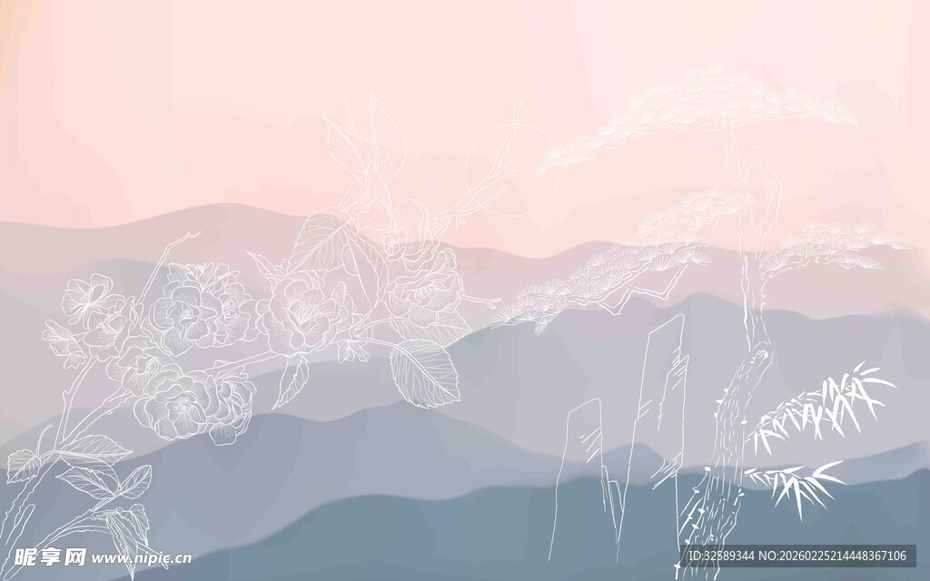 梦幻远山风景图