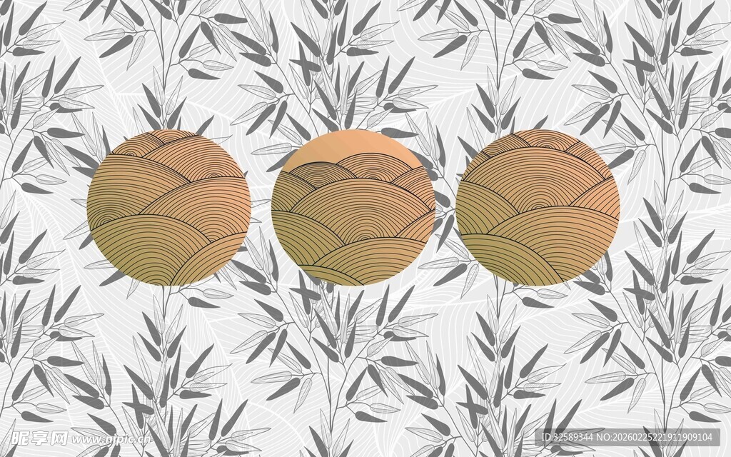 树叶图案上的三块饼干