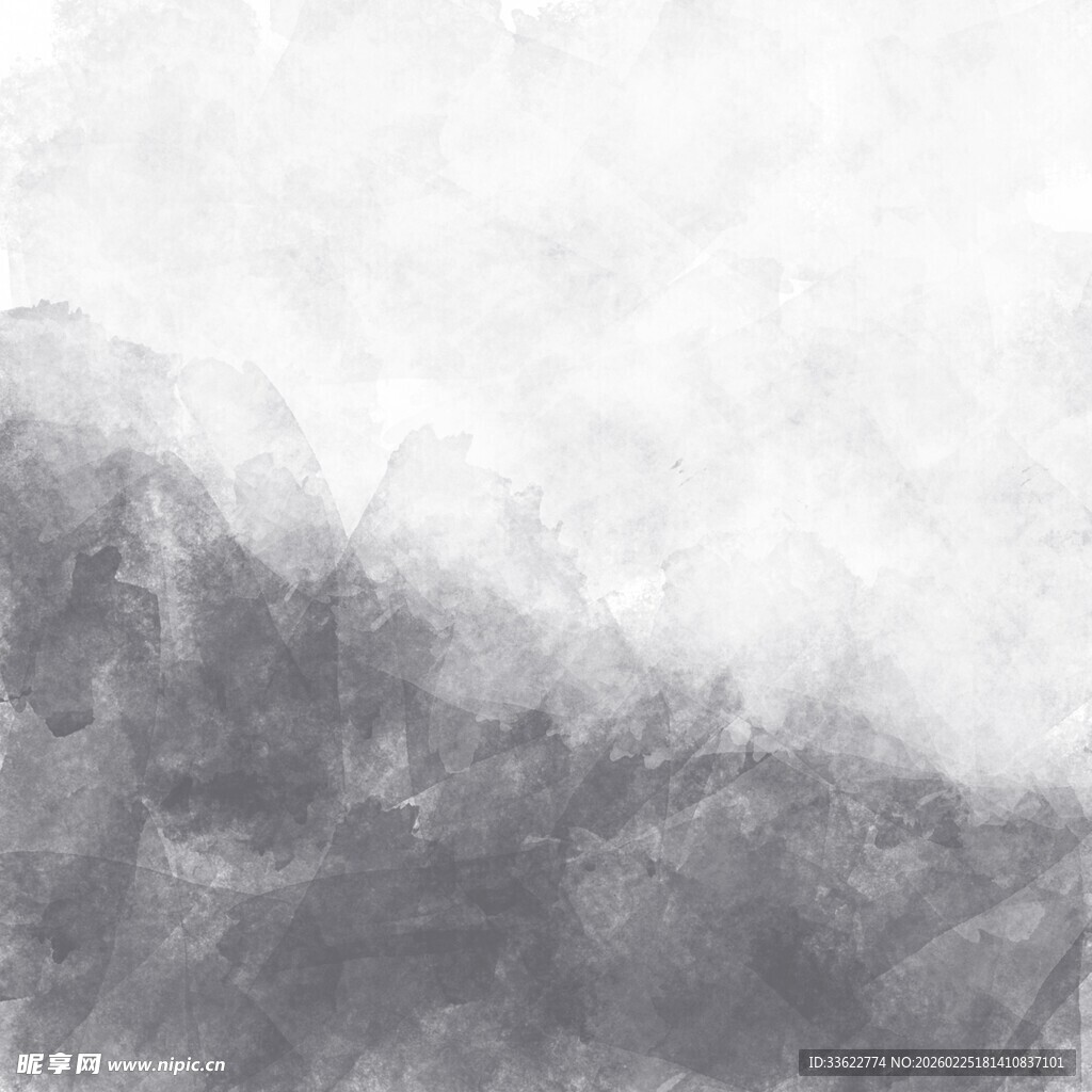 水墨风格山景抽象画