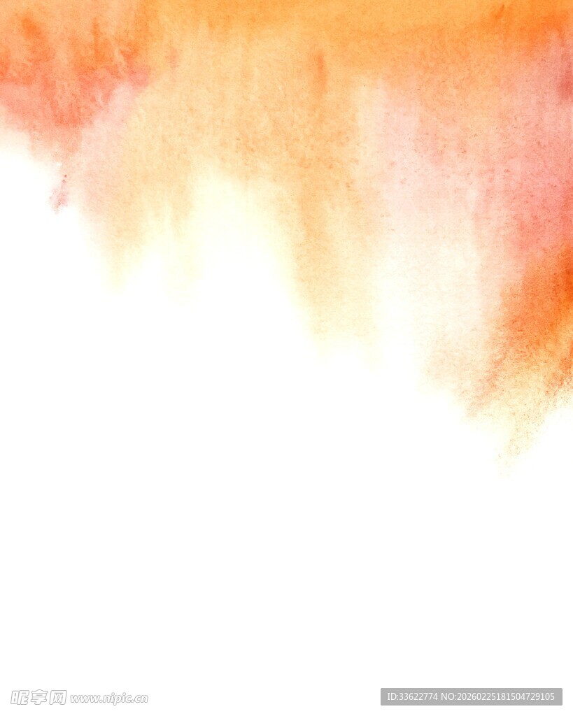 橙红色水彩渐变背景
