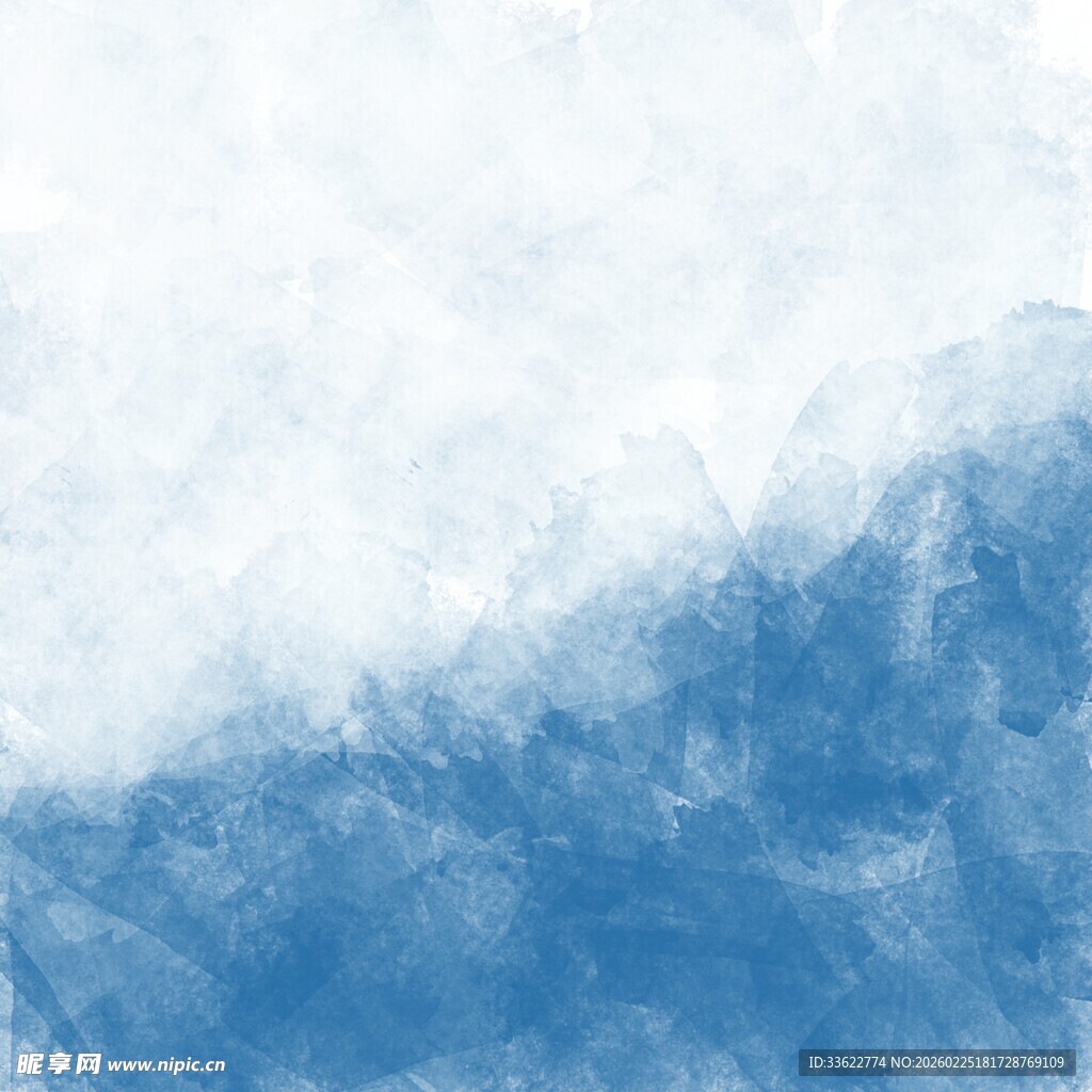 蓝白渐变水彩背景纹理