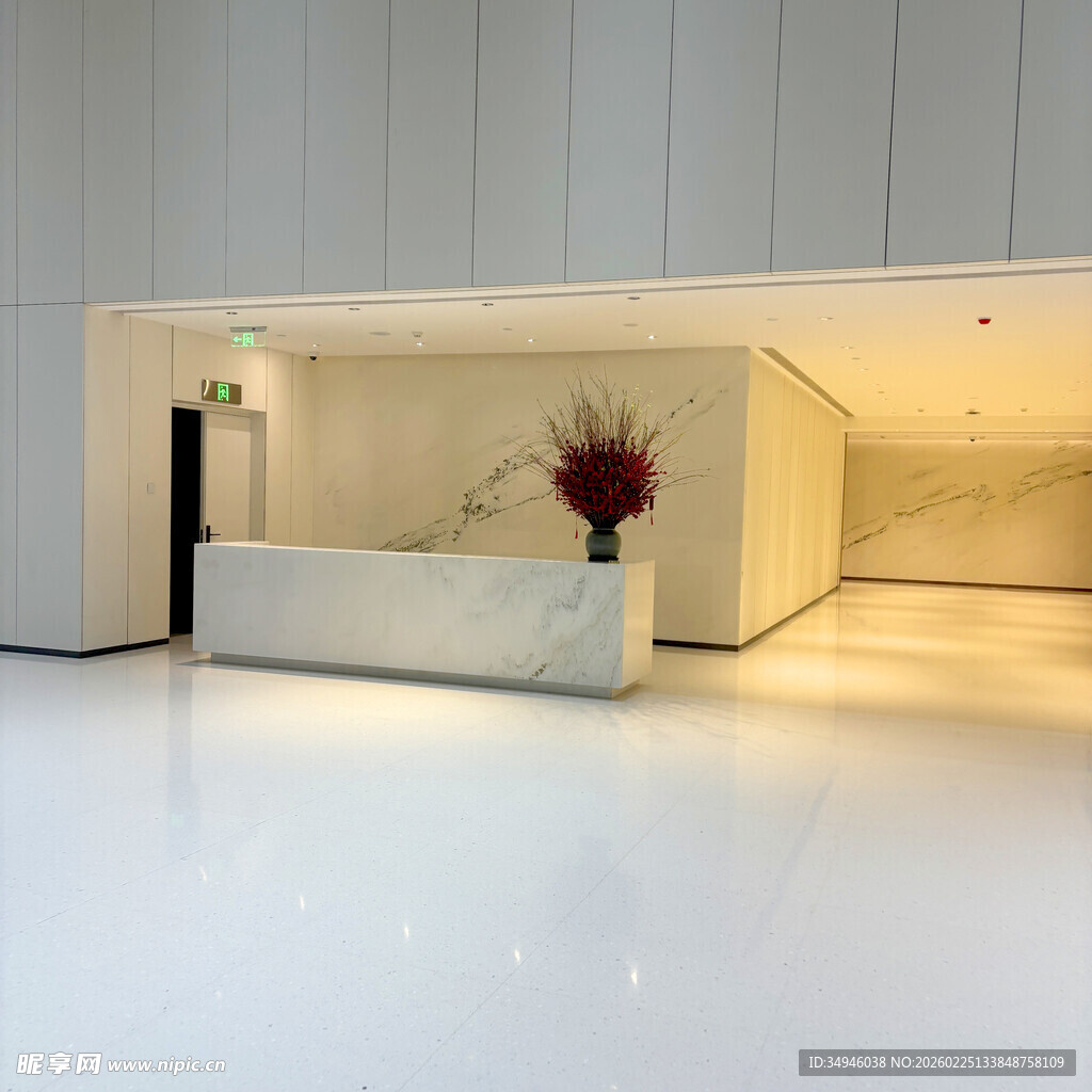 现代简约风格前台接待区