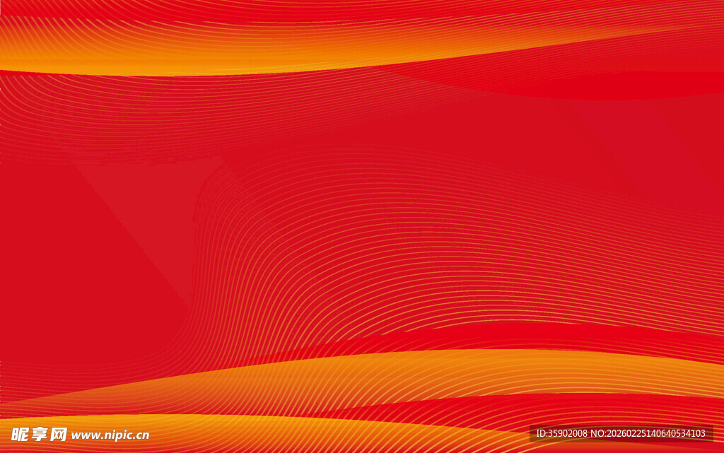 红色渐变波浪背景图