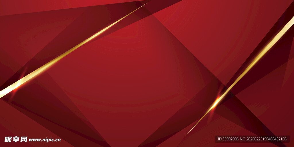 红色几何线条抽象背景图