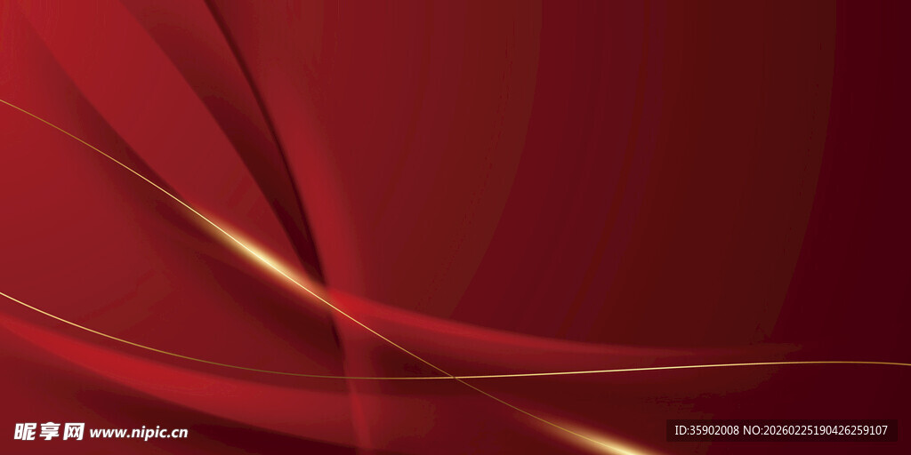 红色动感线条抽象背景图