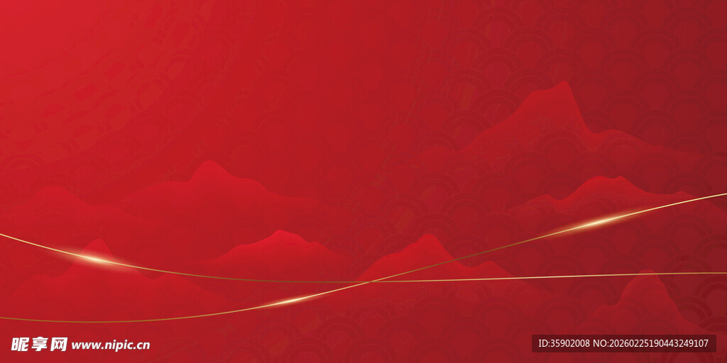 红色金纹背景图