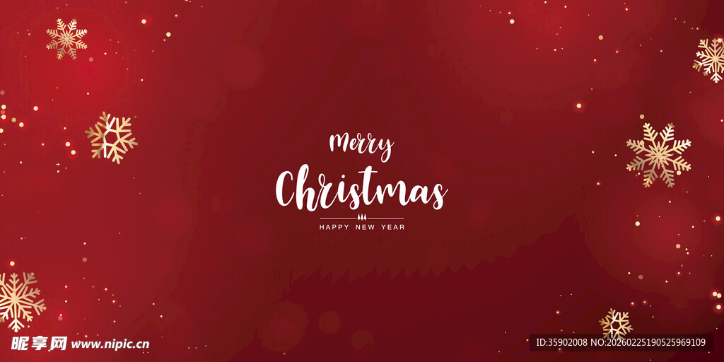 红色圣诞背景图