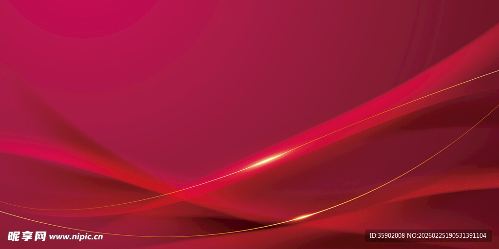 红色动感抽象线条背景图