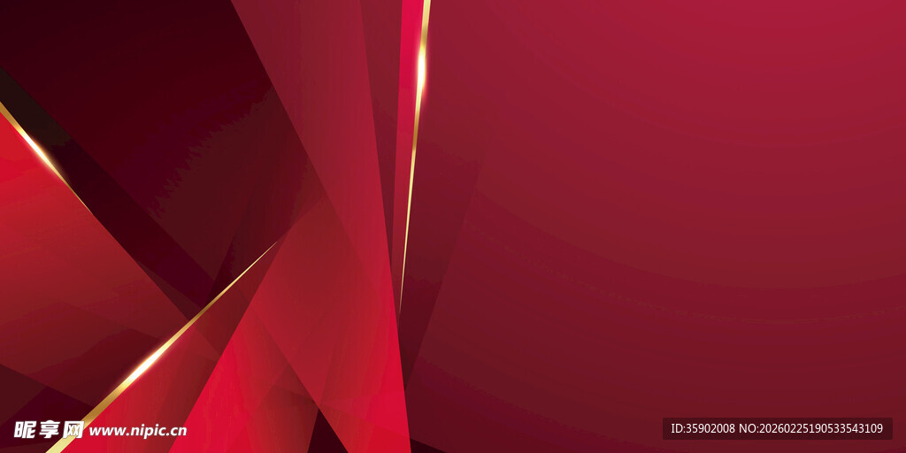 红色动感抽象几何背景图