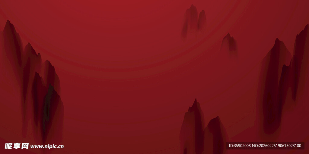 红色山峦抽象背景图