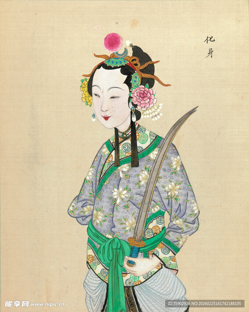 古装持剑女子形象