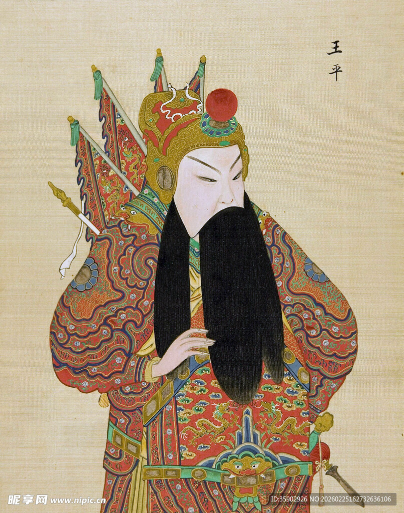 京剧武将扮相人物画像