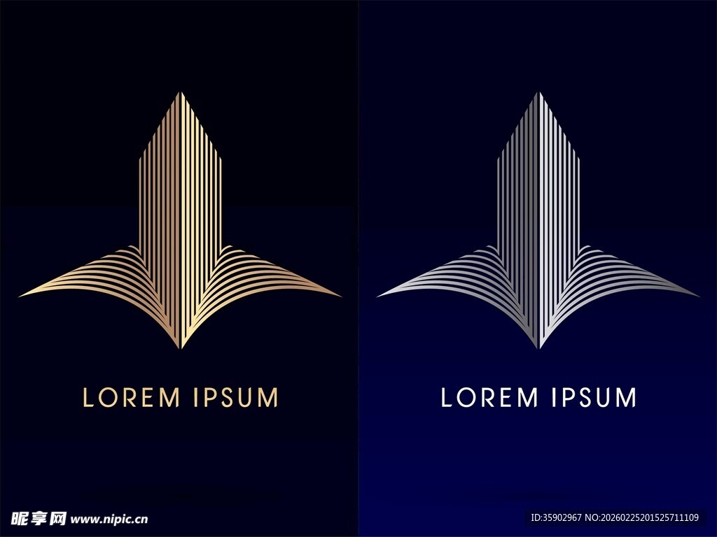 金属质感立体箭头标志