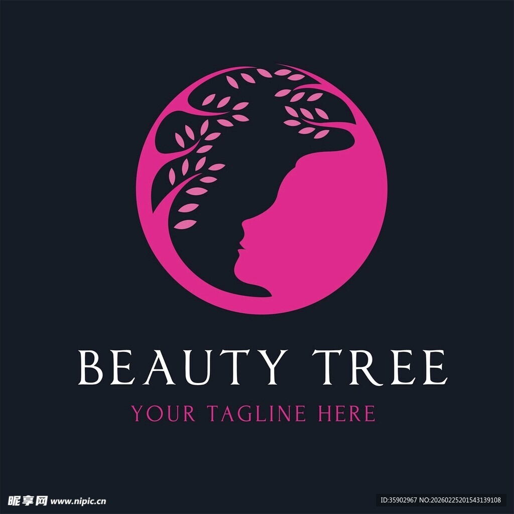 美容树品牌标志设计