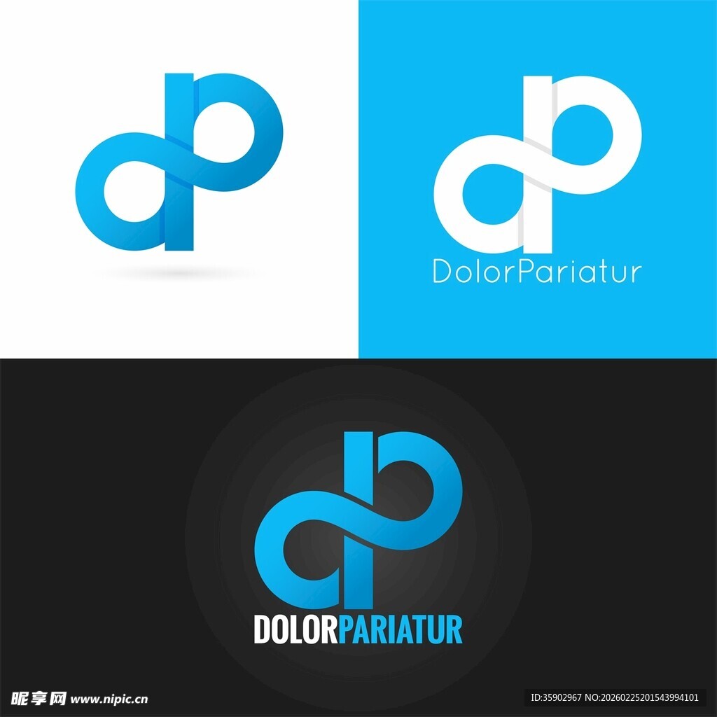 dp字母标志设计