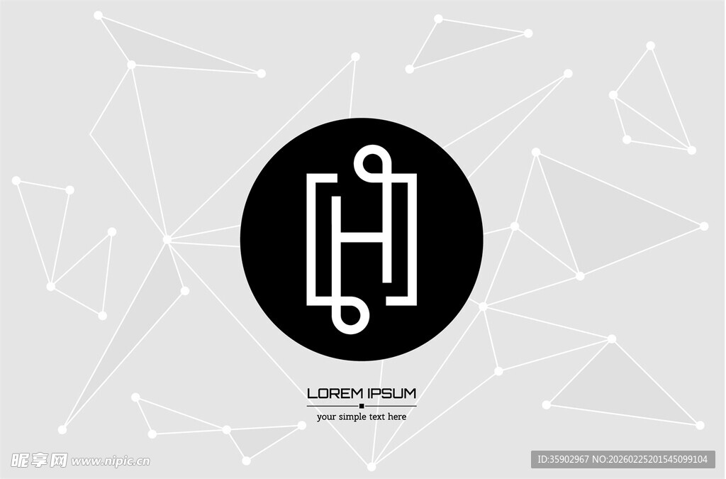 简约几何圆形标志设计