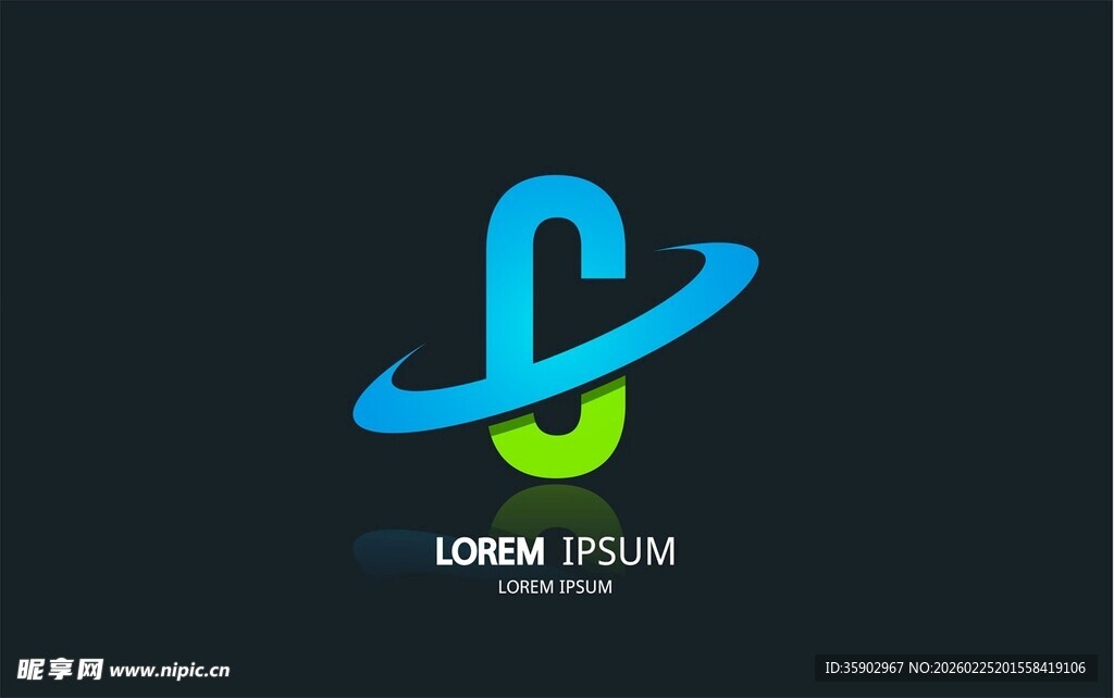 创意C字母科技风标志