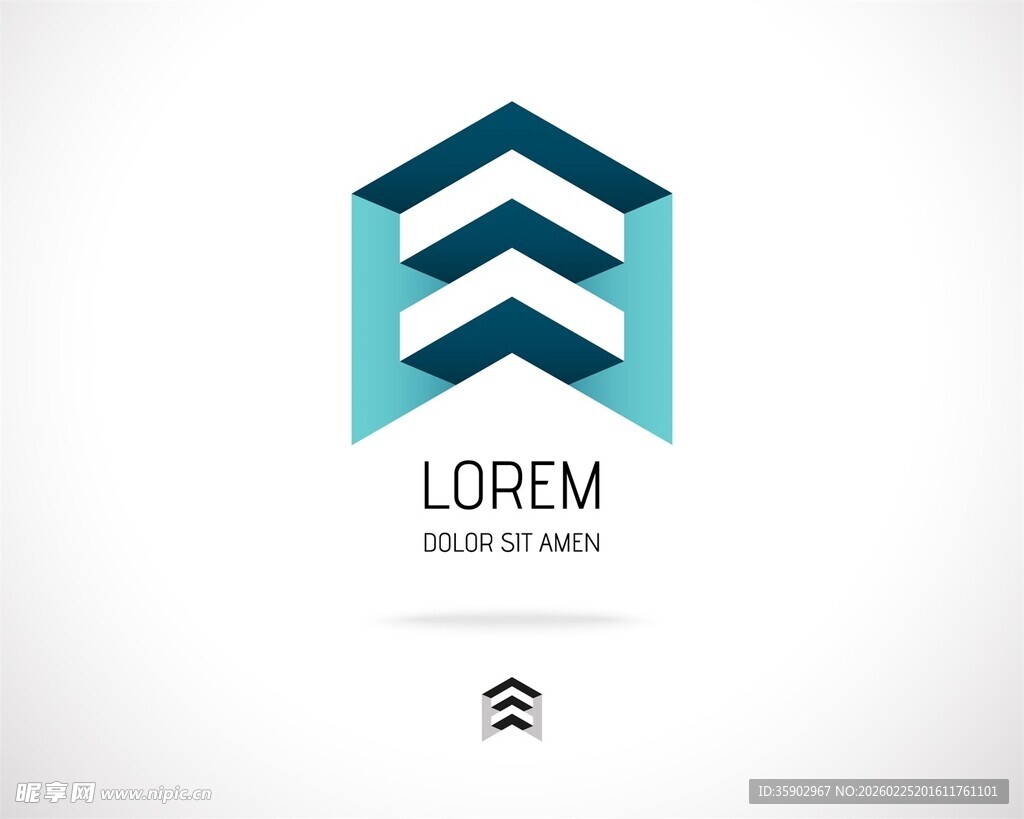 简约几何风格建筑标志