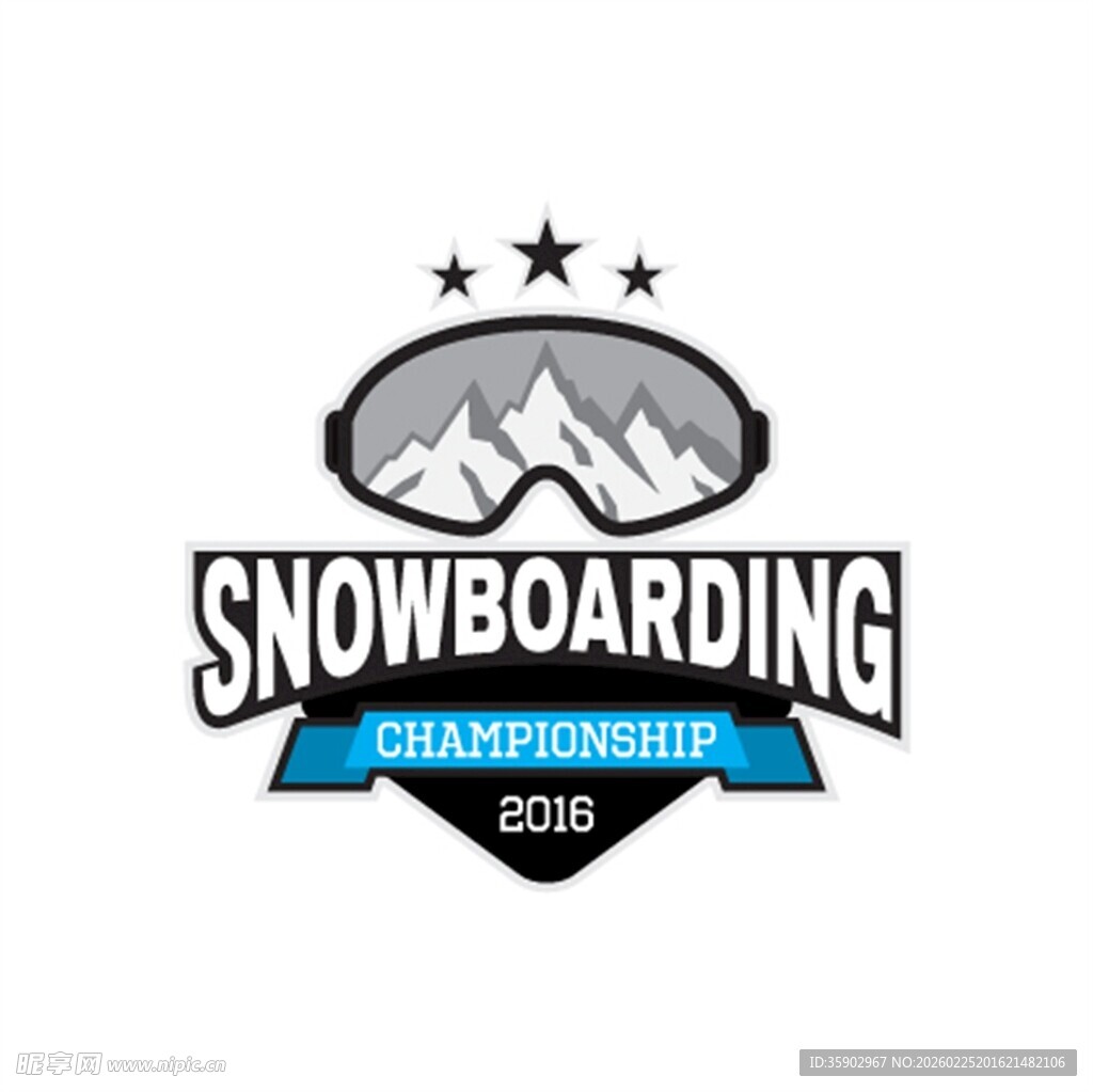 滑雪运动标志设计