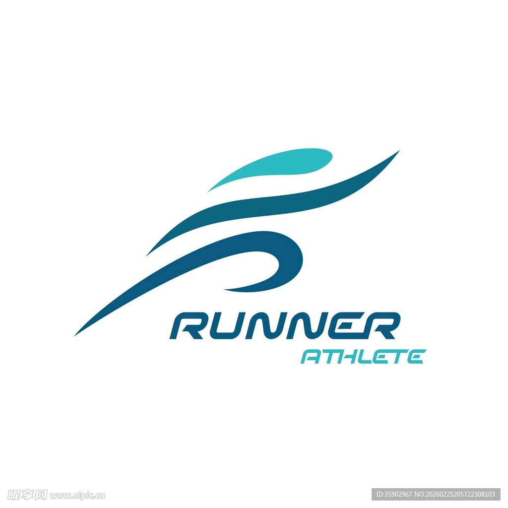 动感跑步者标志设计
