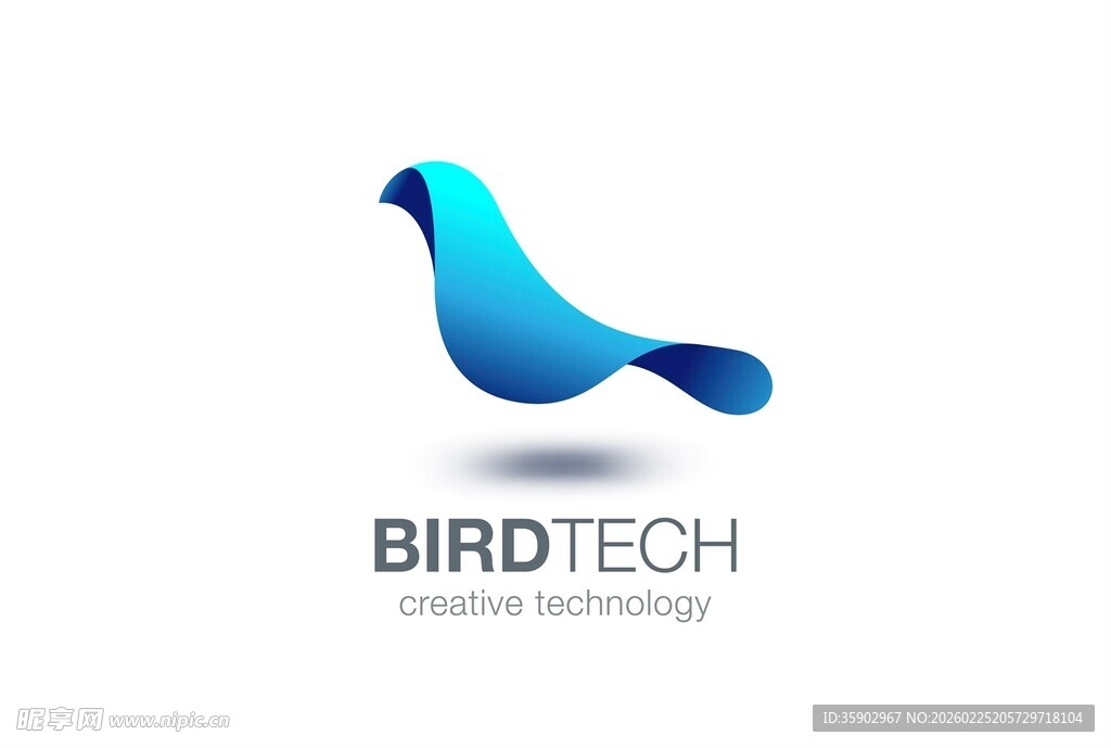 蓝色飞鸟科技标志