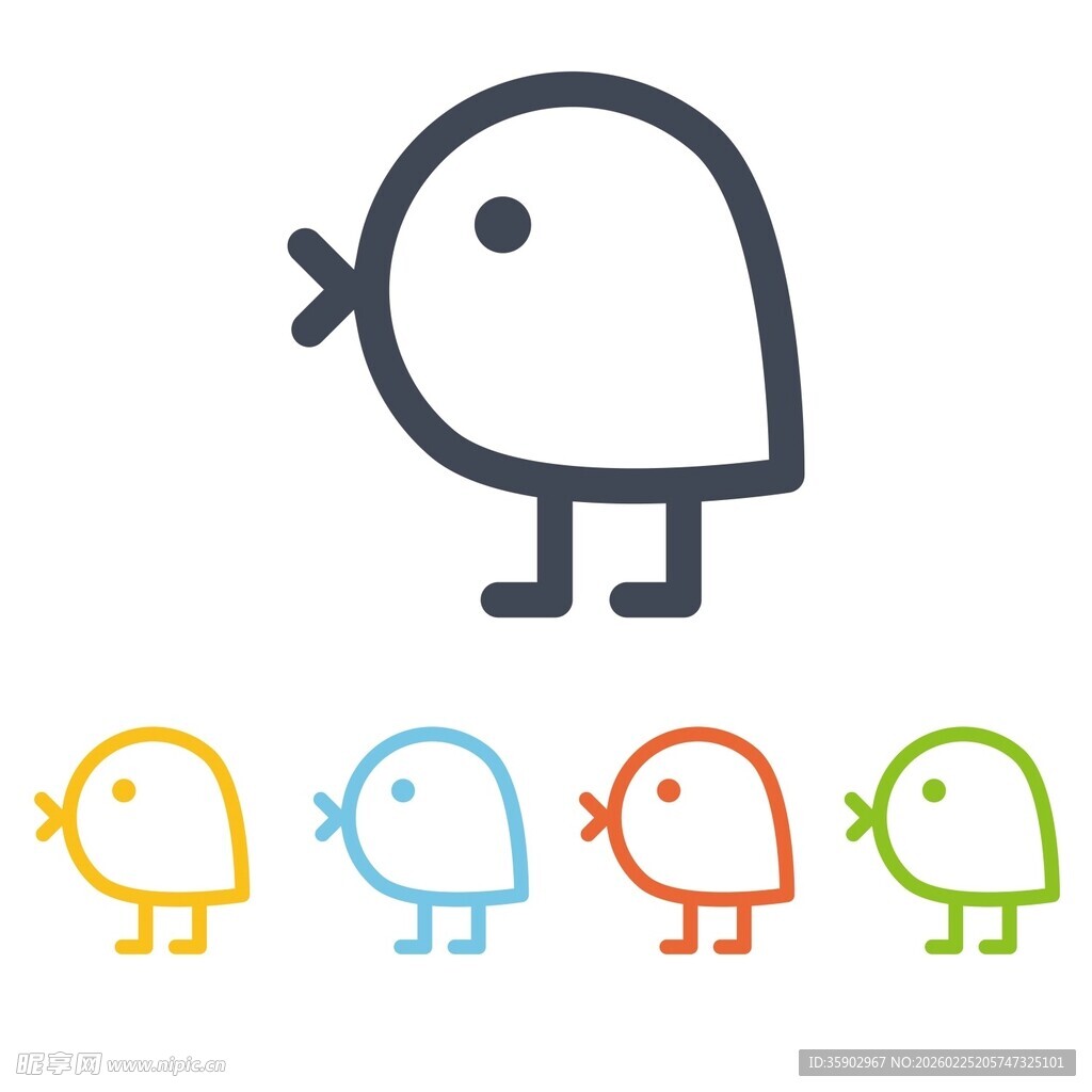 可爱小鸟图标集合