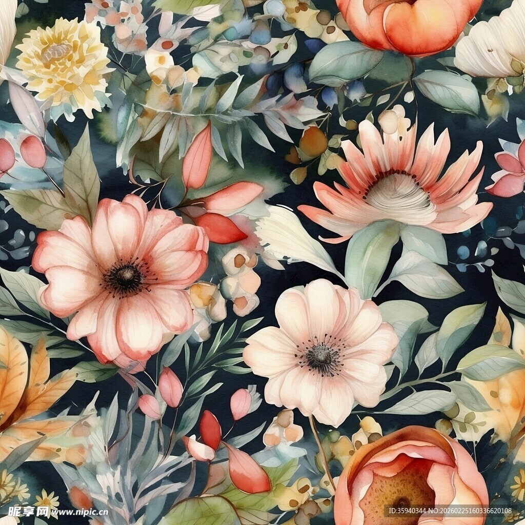 花卉图案无缝循环