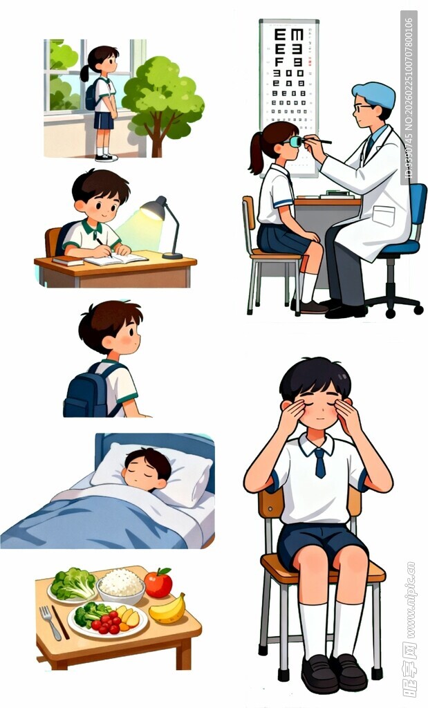 学生日常校园生活场景