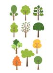 多样风格树木插画集合