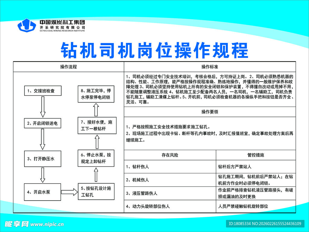 钻机司机岗位操作规程