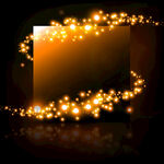 金色光斑环绕的梦幻边框